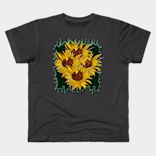 Sunflower Acrylic Painting Kids T-Shirt